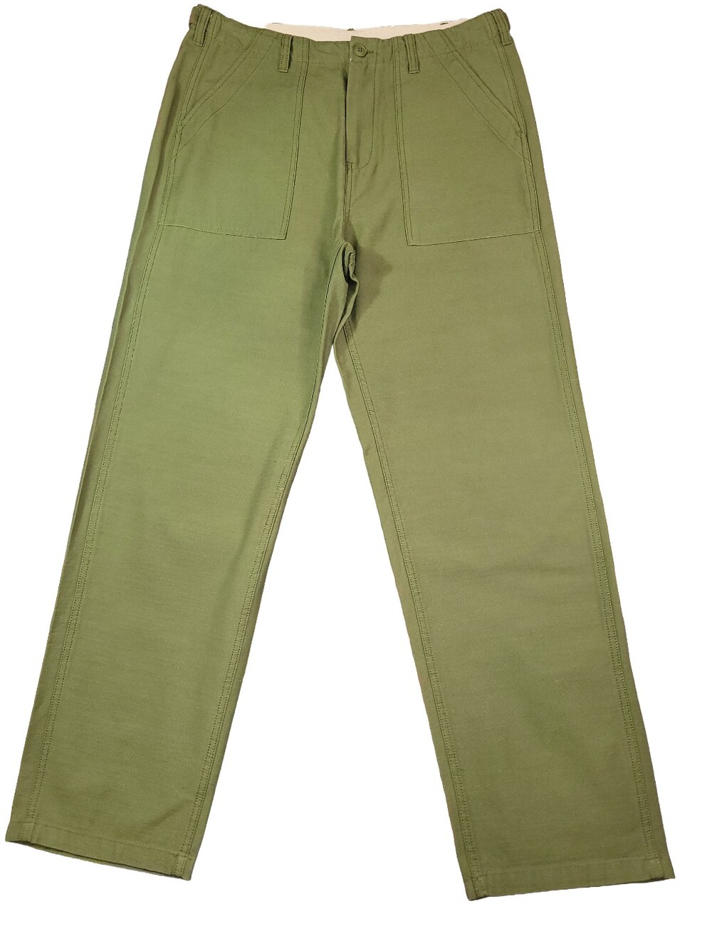 MADEPANTS OG-107 Fatigue Pants Men's Size 32 Olive Green Straight Casual NWT